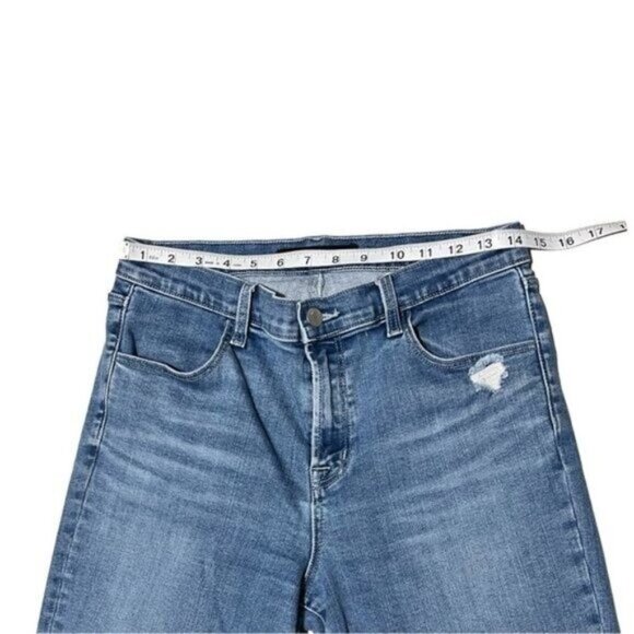 J Brand Alana High‑Rise Ripped Cropped Skinny Jeans in Argo Destruct, size 30 - Picture 11 of 12